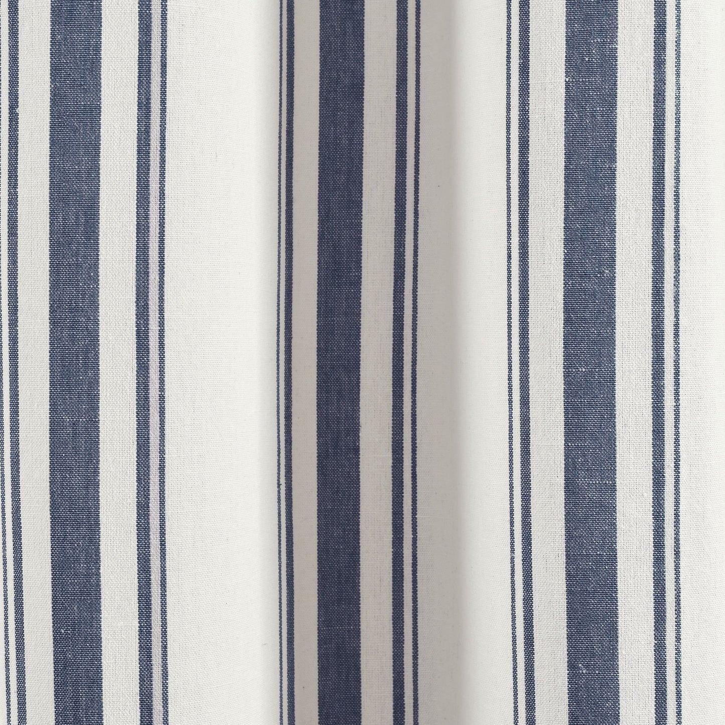 Lush Decor Set of 2 (84"x42") Farmhouse Striped Yarn Dyed Eco-Friendly Recycled Cotton Window Curtain Panels Navy - Bellso
