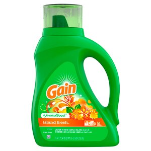Gain + Aroma Boost Liquid Laundry Detergent - Island Fresh Scent, 32 Loads, 46 Fl Oz - Bellso