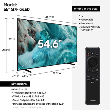 SAMSUNG 55” Class Q7FD Series 4K QLED Smart TV