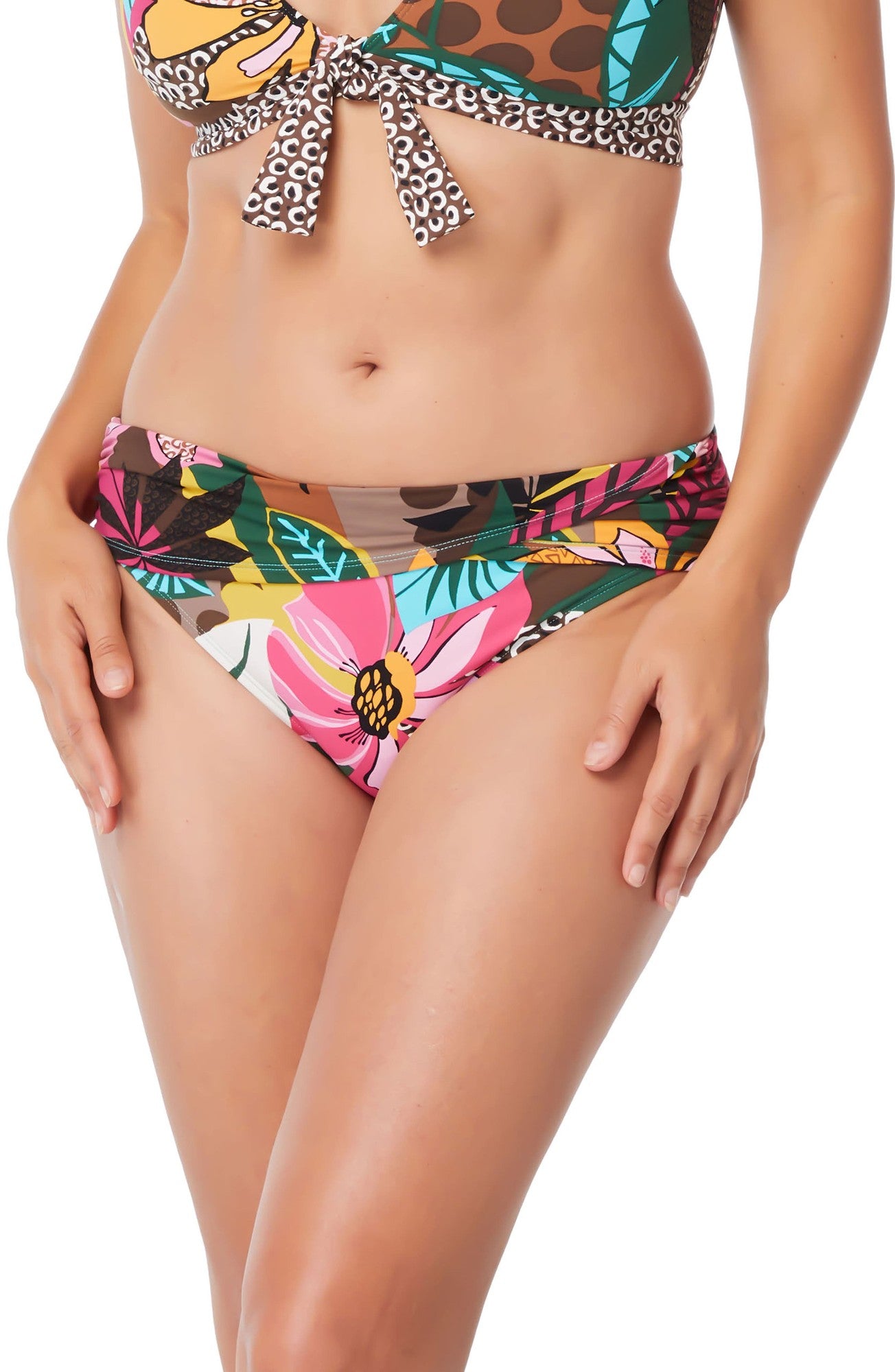 Bleu Rod Beattie Womens Run Wild Sarong Hipster Bikini Bottom Style-RBRW22532 Swimsuit Size 12 - Bellso