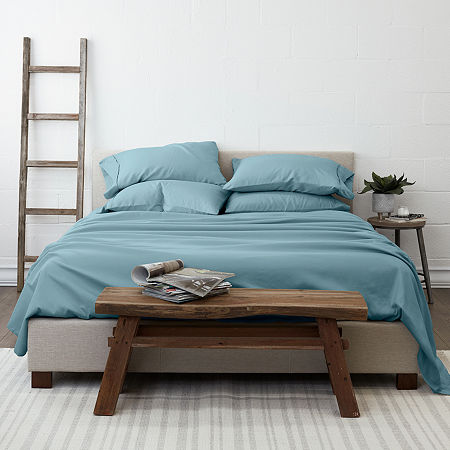 Ienjoy Home Solids in Style 6-Pc. Sheet Set, Queen - Ocean - Bellso
