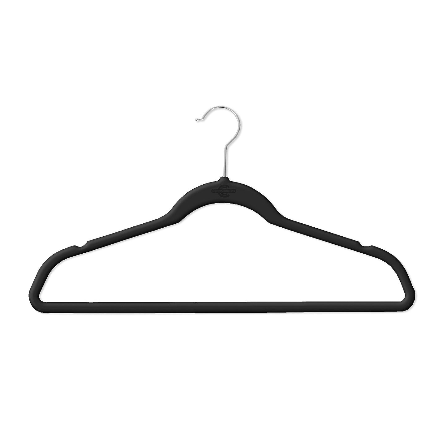 Member's Mark Elite-Quality Black Velvet Hangers with Chrome Hooks (Pack of 50) - Bellso