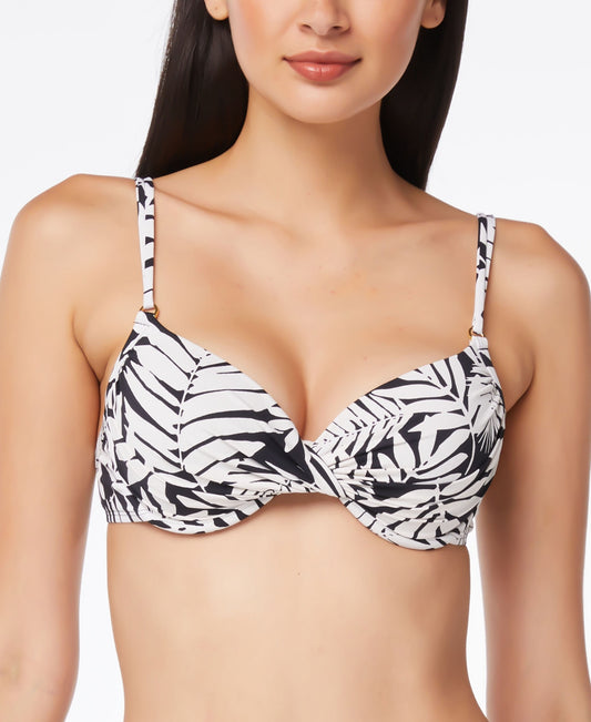 Bleu Rod Beattie BLACK/WHITE Printed Underwire Bikini Swim Top  US 14 - Bellso