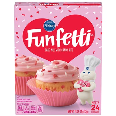 Pillsbury Funfetti Valentine S Cake Mix with Candy Bits  15.25 Oz Box - Bellso