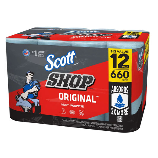 Scott Shop Towels (55 Sheets/roll 12 Rolls) - Bellso