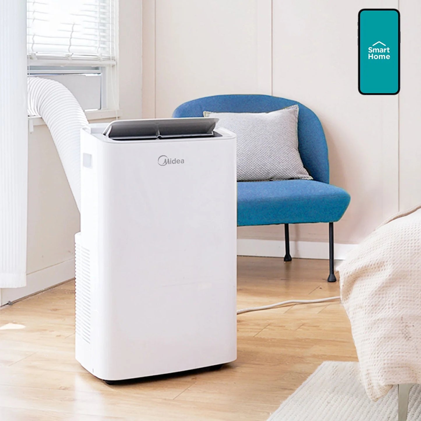 Midea MAP08S1XWTS 8,000 BTU DOE/12,000 BTU Ashrae Smartcool Portable AC - Bellso