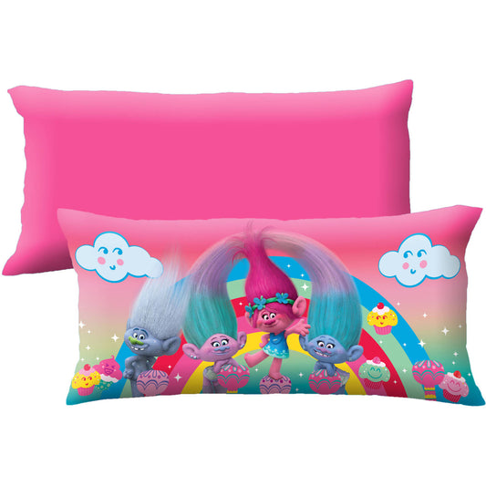 Trolls Extra Large Body Pillow, Soft Plush Microfiber, 4-Feet Long - Bellso