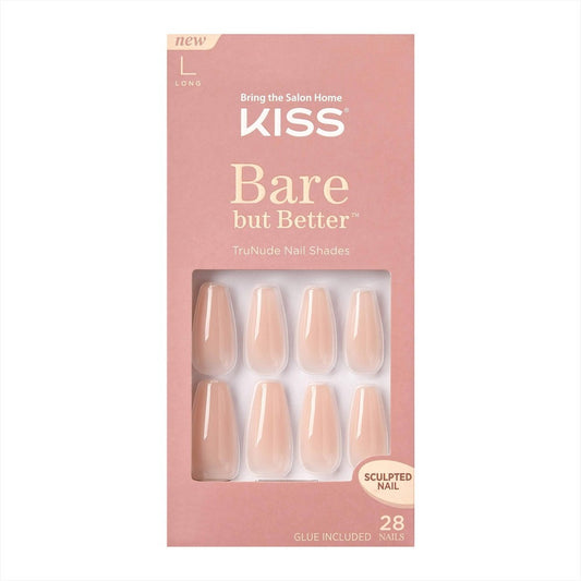 Kiss Kiss Bare but Better Nails Nude Drama 0.96 Oz NUDE - Bellso