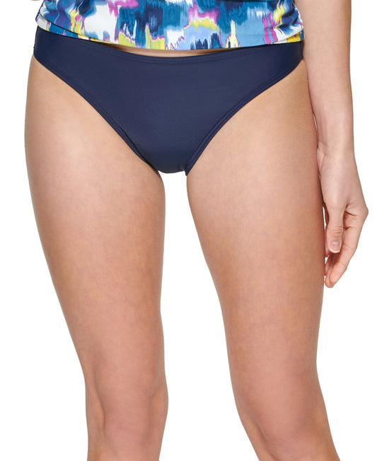 DKNY Women S Classic Bikini Bottoms Swimsuit Navy Size Large - Bellso