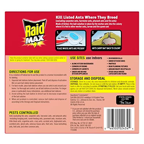 Raid 4-Pack Ant Bait Double Control - Bellso