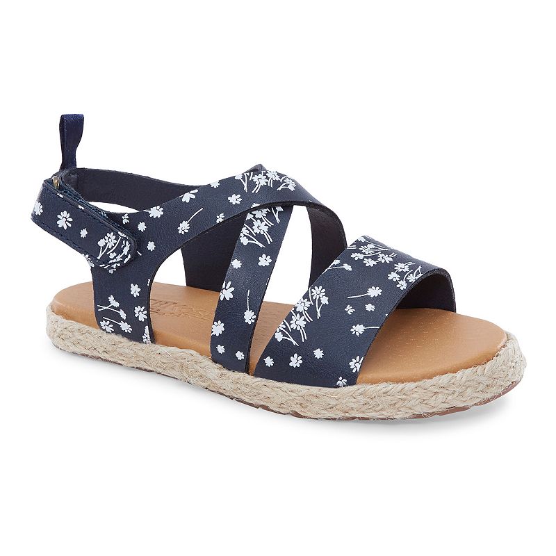 Oshkosh B'Gosh Toddler Girls Petal Sandals - Navy Size 9 - Bellso