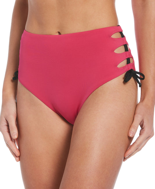 Nike Lace-up High-Waist Bikini Bottoms - Pink Prime M - Bellso