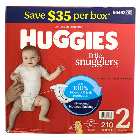 Huggies Little Snugglers Baby Diapers Size 2 (12-18 Lb)