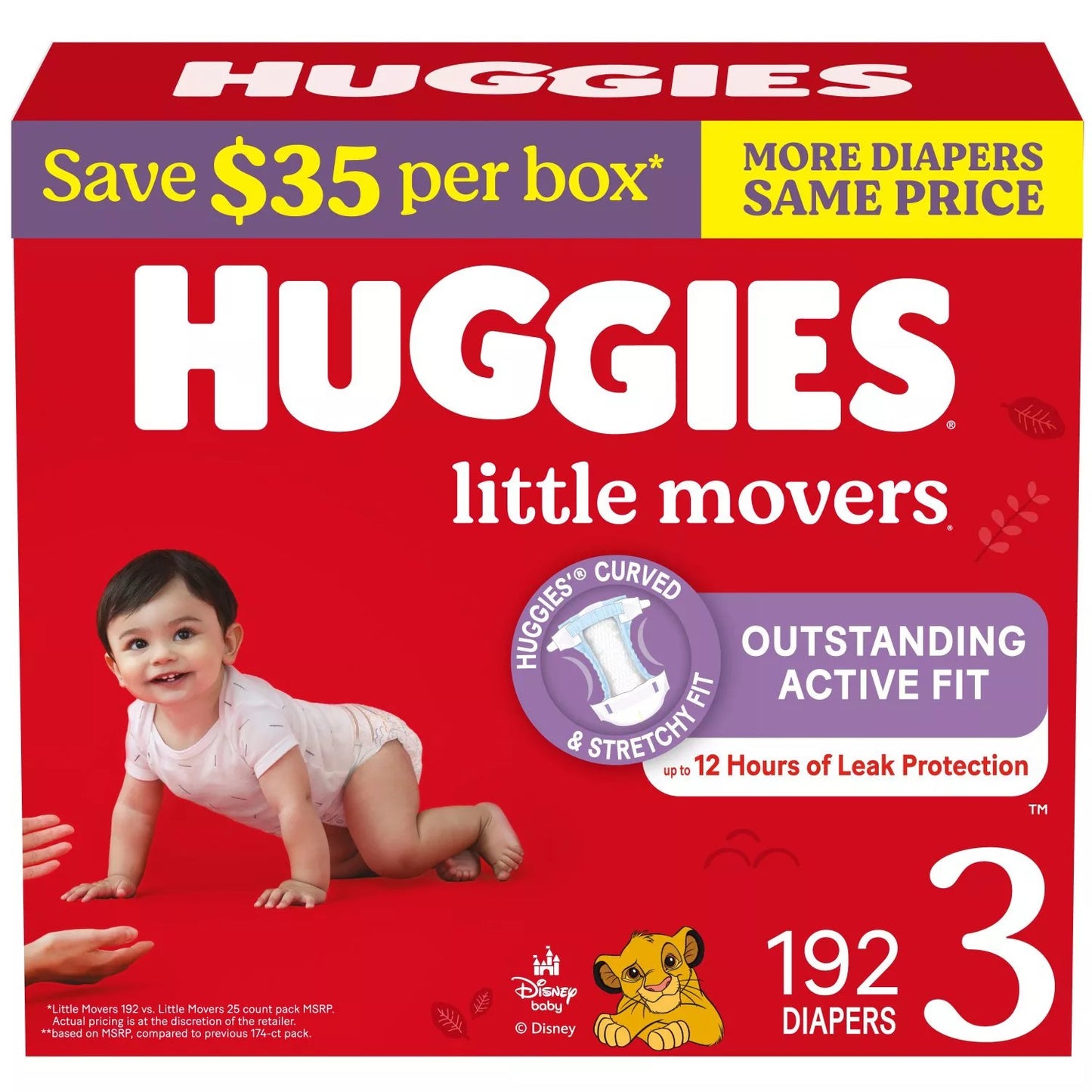 Huggies Little Movers Baby Diapers Size 3 (16-28 Lb)