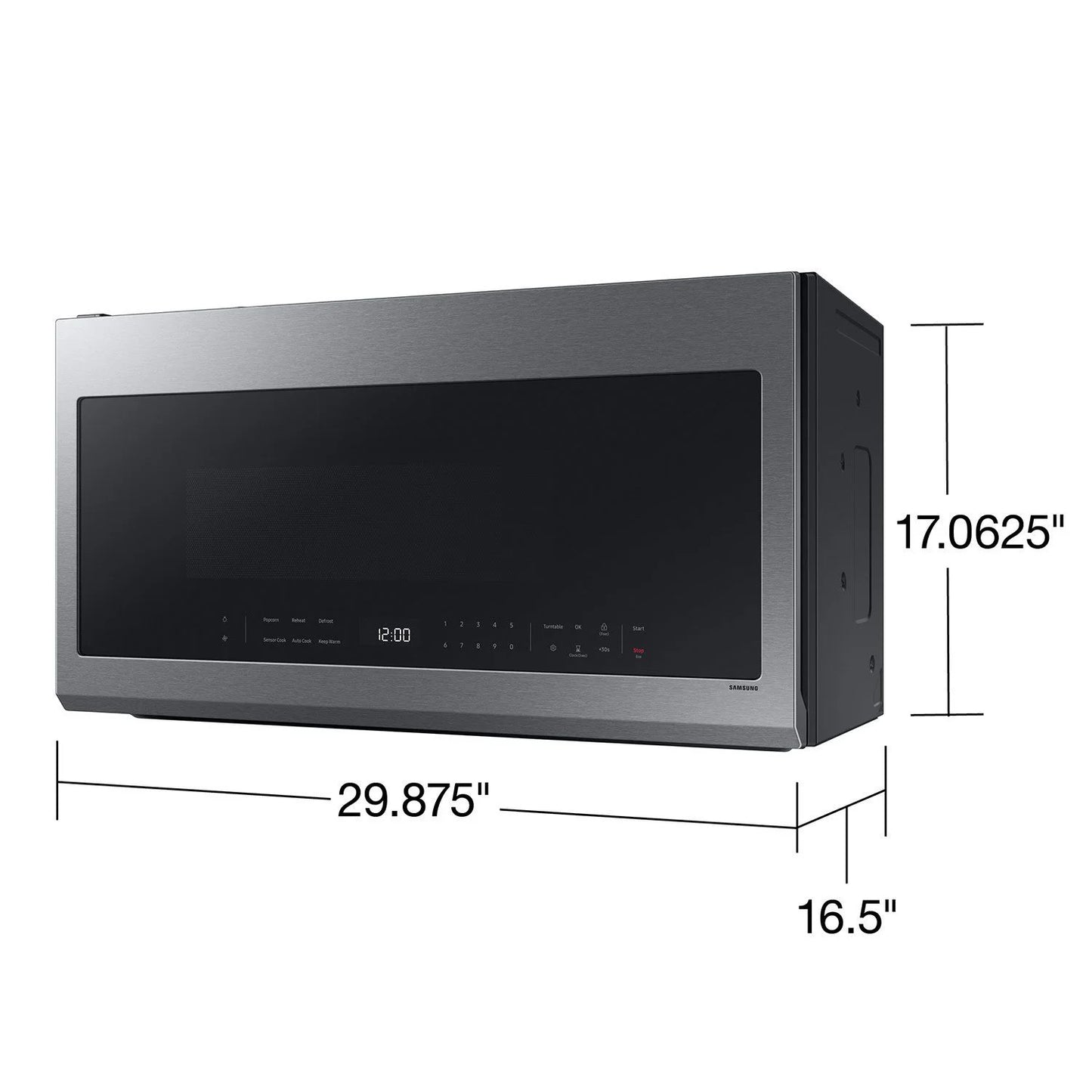 Samsung 30 Inch Smart (DISPLAY) Microwave with 2.1 Cu. Ft. Capacity, 1000 Watts Cooking Power, Auto Connectivity and SmartThings - Bellso