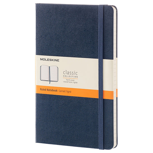 Moleskine Sapphire Blue Large Ruled Notebook Hard - Bellso