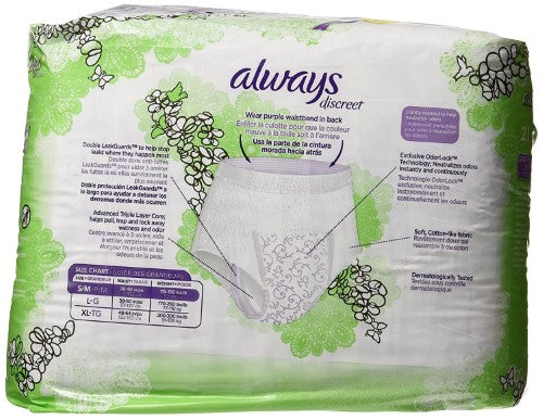 Always Discreet Incontinence Underwear Moderate Absorbency Small/Medium, 21 Ct | CVS - Bellso
