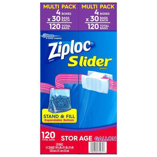 Ziploc Storage Bags  Gallon  120 Ct - Bellso
