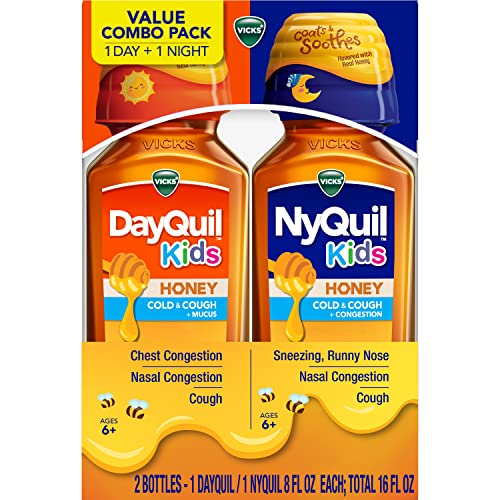 Vicks Kids DayQuil & NyQuil Honey Cold & Cough Medicine Liquid - 16 Fl Oz - Bellso