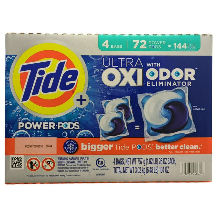Tide Power PODS + Ultra OXI Laundry Detergent Pacs Original
