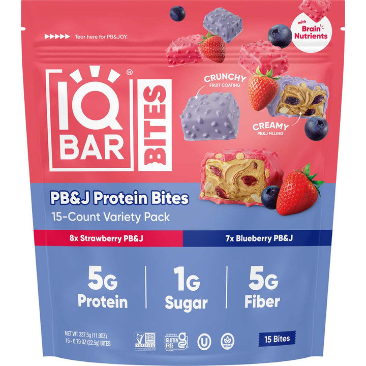 IQBar Bites PB&J Variety Pack 15 Bites
