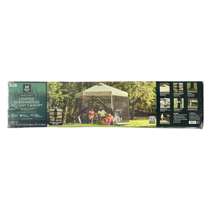 Member's Mark Lighted Screenhouse Instant Canopy, 70.9"W X 140.7"D X 110.2"H