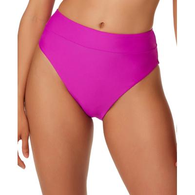 Bar III High-Rise High-Leg Bikini Briefs in Neon Orchid S - Bellso