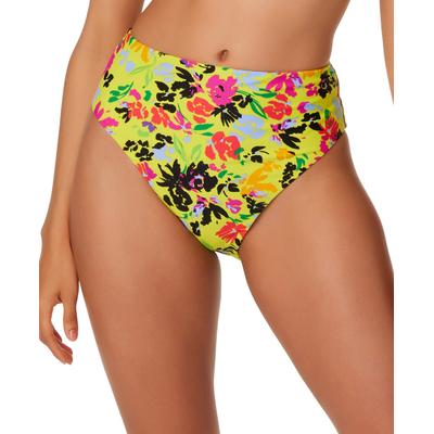 Bar III CITRON Floral Chic High-leg High-rise Bikini Swim Bottom  US Small - Bellso