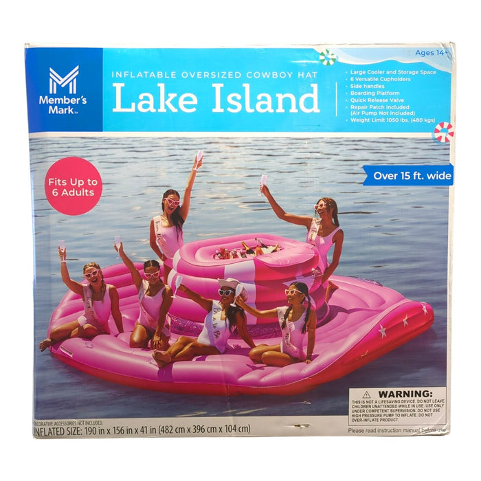 Member's Mark Inflatable Oversized Cowboy Hat Lake Island