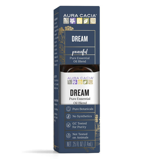 Dream Essential Oil Blend - Aura Cacia: Soothing Aromatherapy, Sleep & Massage Oil, 0.25 Oz - Bellso