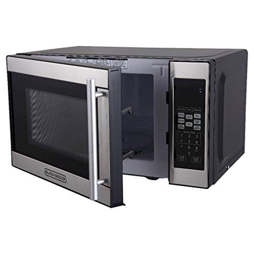 BLACK+DECKER 0.7 Cu Ft 700W Microwave Oven - Black - EM720CPN-P: Countertop, Small Dorm Microwave, Child Lock, 8 Programs - Bellso
