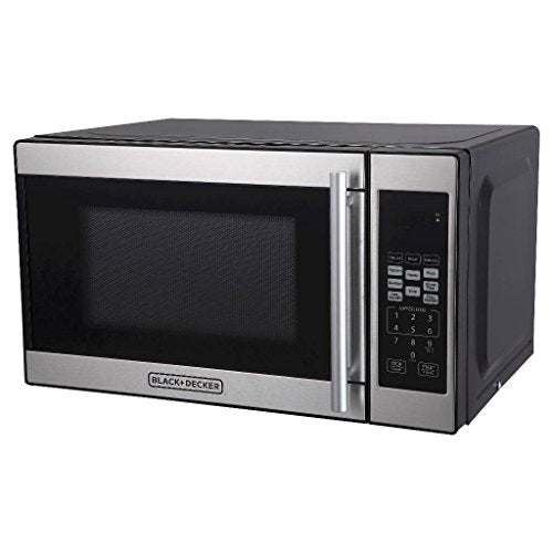 BLACK+DECKER 0.7 Cu Ft 700W Microwave Oven - Black - EM720CPN-P: Countertop, Small Dorm Microwave, Child Lock, 8 Programs