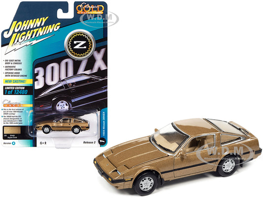 1984 Nissan 300ZX Aspen Gold Metallic with Black Stripes "Classic Gold Collection" Series Limited Edition to 12480 Pieces Worldwide 1/64 Diecast Mode - Bellso