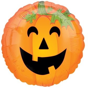 Mayflower Distributing - Halloween Smiley Pumpkin Foil Balloon Pack of 5 - Bellso