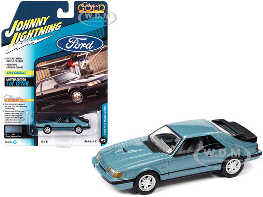 1986 SVO Light Regatta Blue Met W/Black Stripes Classic Gold Collection Ltd Ed to 12768 Pcs 1/64 Diecast Model Car Johnny Lightning JLCG029-JLSP247 a - Bellso