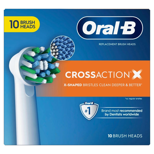 Oral-B CrossAction X Replacement Brush Heads (10 Count) - Bellso
