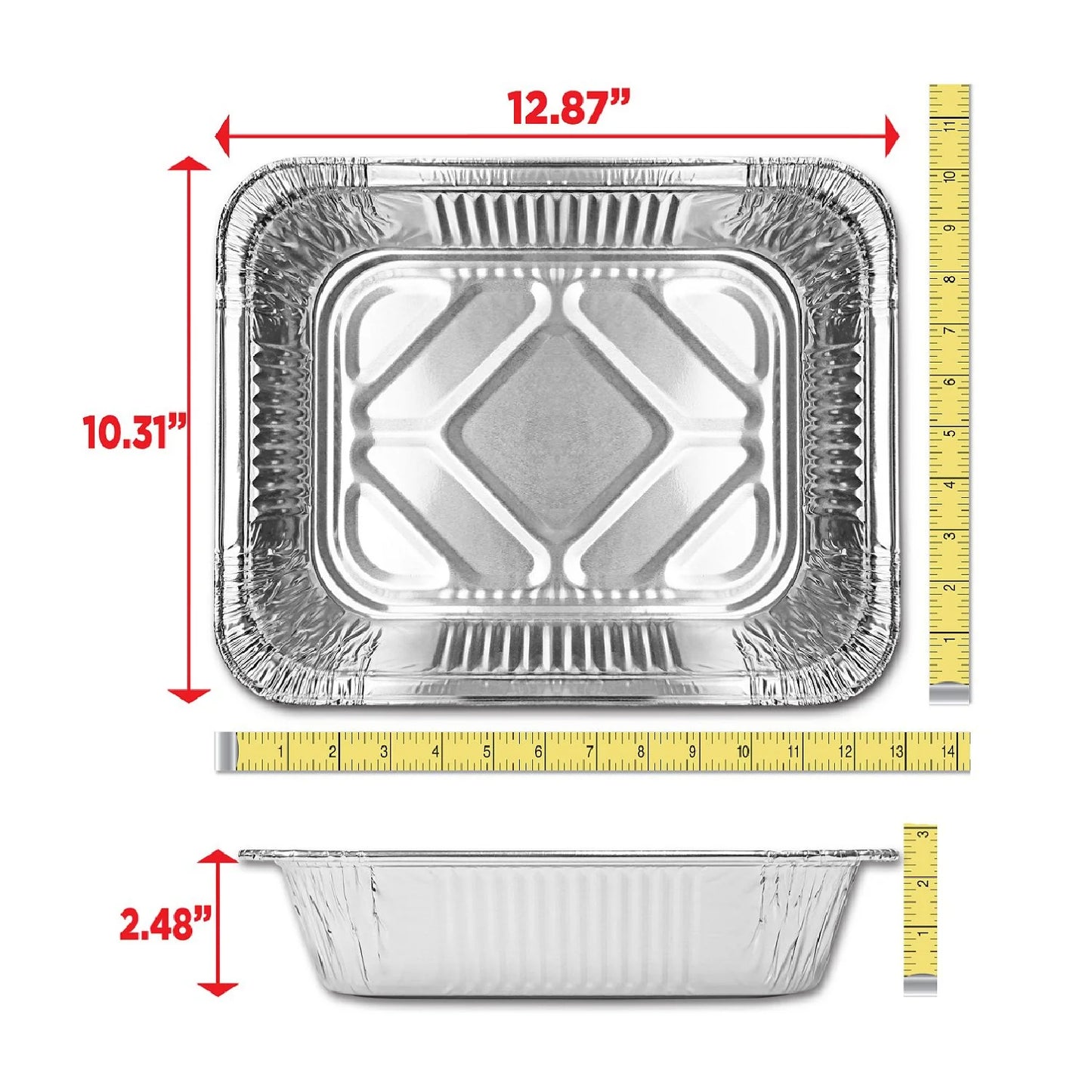 Member's Mark Half Size Aluminum Steam Table Pans, 36 ct. - Bellso