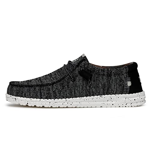 Men's HEYDUDE Wally Sox Stitch 11 Black/White - Bellso