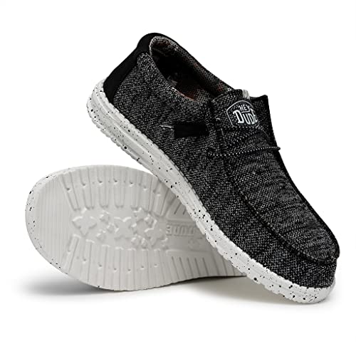 Men's HEYDUDE Wally Sox Stitch 11 Black/White - Bellso