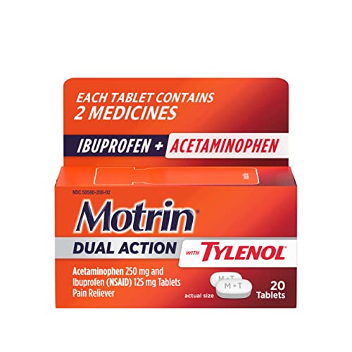 Motrin Acetaminophen Dual Action with Tylenol Pain Reliever - 20ct - Bellso