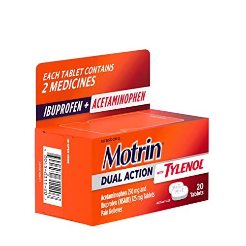 Motrin Acetaminophen Dual Action with Tylenol Pain Reliever - 20ct - Bellso