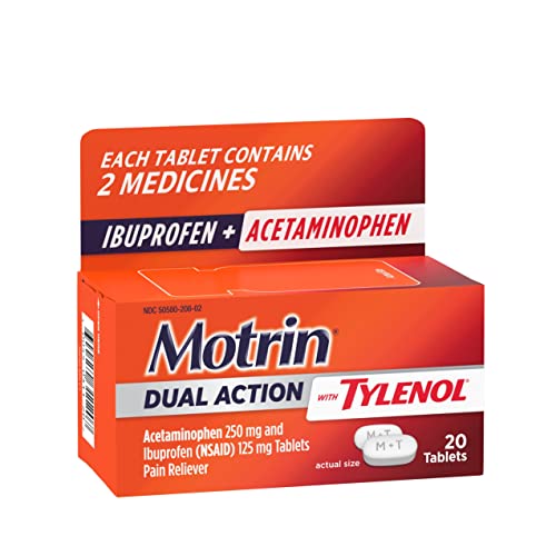 Motrin Acetaminophen Dual Action with Tylenol Pain Reliever - 20ct - Bellso