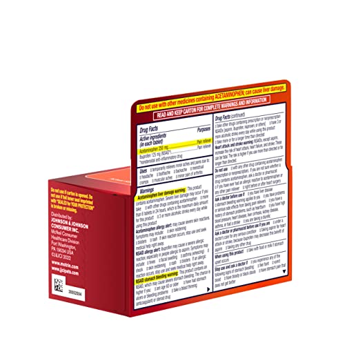 Motrin Acetaminophen Dual Action with Tylenol Pain Reliever - 20ct - Bellso