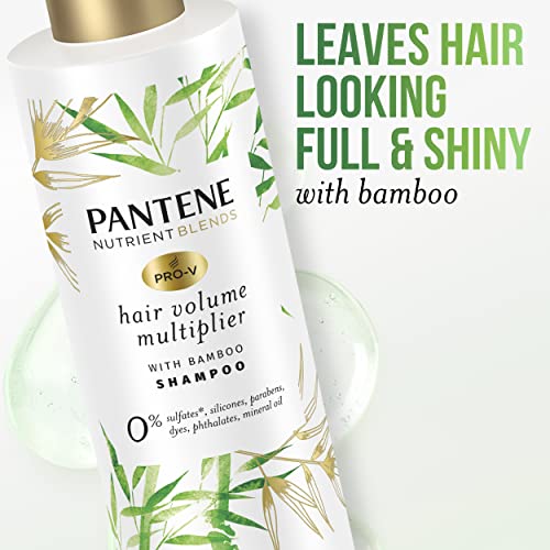 Pantene Pro-V Pantene Nutrient Blends Hair Volume Multiplier Shampoo with Bamboo, 9.6 Oz - Bellso