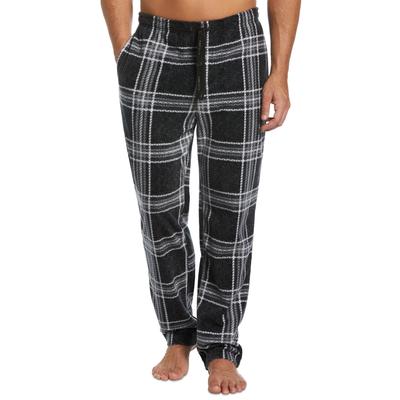Perry Ellis Mens Fleece Plaid Pant sz XL black - Bellso