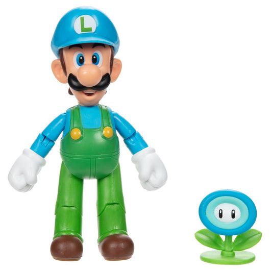 Super Mario Ice Luigi with Ice Flower 4-in Action Figure