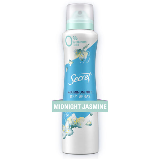 Secret Aluminum Free Dry Spray Women S Deodorant  Midnight Jasmine  4.1 Oz - Bellso