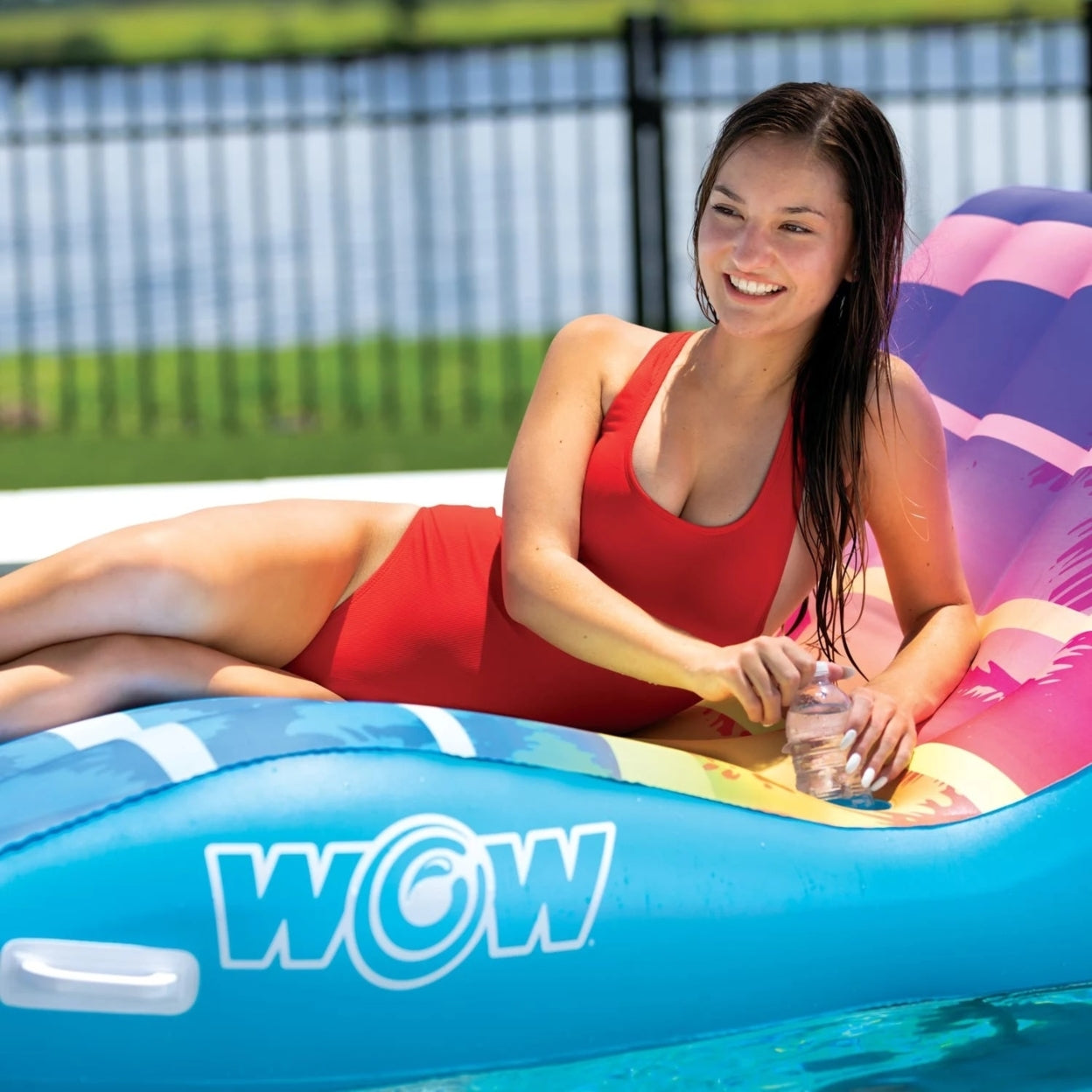 WOW Sports Sunset Chaise Lounge Inflatable Pool and Beach Chair - Bellso