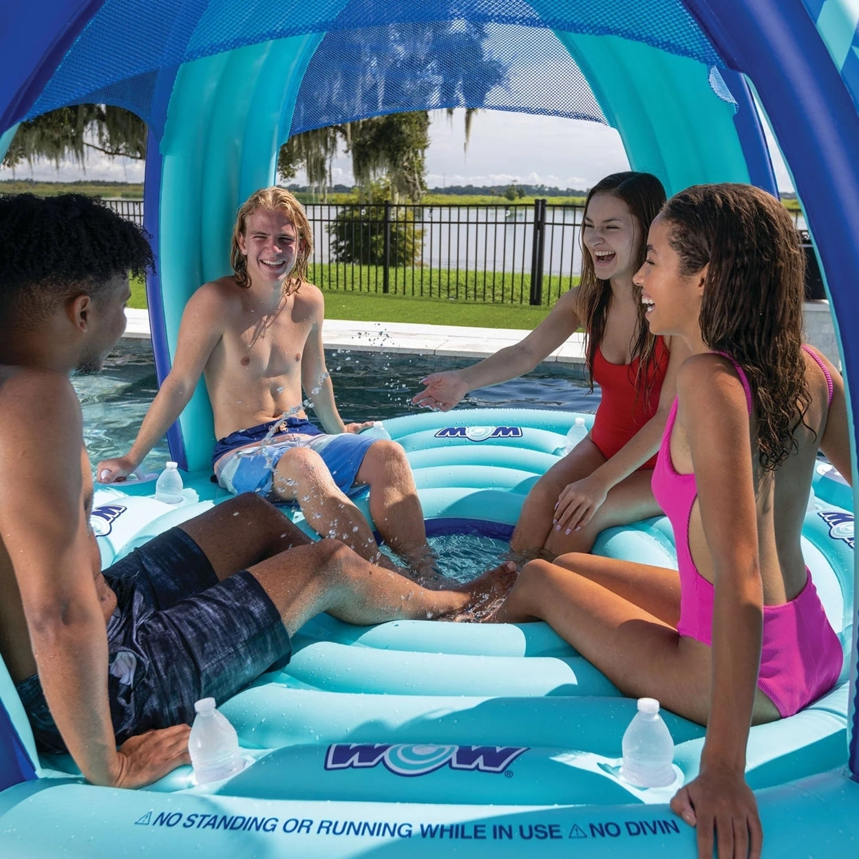 WOW Canopy Island Inflatable Pool Float - Bellso