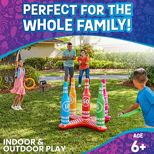 FunPark Ring Toss Outdoor Games – Giant Pool Toys 3 Feet Tall Inflatable Pool Accessories Outdoor Toys for Kids Adults and Family - Bellso